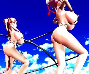 3D MMD Shake It Off with Big Tits and Big Ass Harusame & Murasame