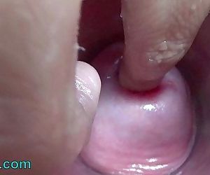 Extreme Double Anal and Pussy Fucking Dildo and Peehole Play - 2 min HD
