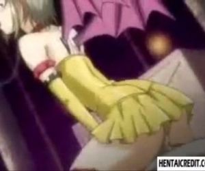 Hentai Demon Girl Gives Footjob and rides like crazy - 1 min 18 sec
