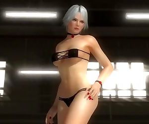Dead or alive 5 sexy girls in tight bikini thong ass exposure win animation
