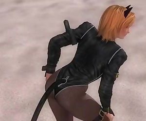 Dead or alive 5 Tina hot blonde in tight kitty outfits exposes her big butt
