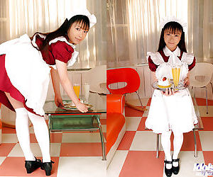 Teenage asian maid with tiny tits Emiru Momose slipping..