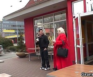 Huge titted granny and fellow - 6 min HD