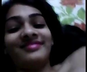 Desi Teen Playing with Her Big..