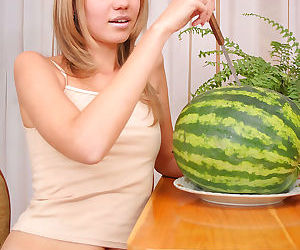 Cheeky teen with watermelon - part 1191