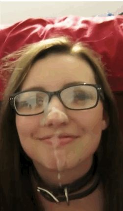 Cute 18 year old licks cum off her mouth