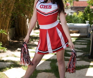 Sexy cheerleader Jenna Reid is full of energy and passion..
