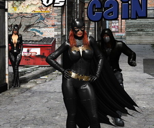 Mrbunnyart batgirl vs Caïn batmanchinois