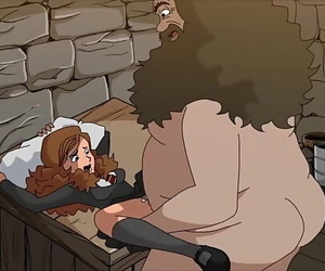 Fat man destroys teenage vagina (Hagrid and Hermione) 2 min