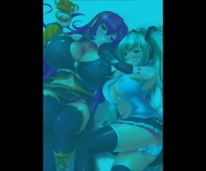 Miku and Luka Underwater Breathhold Boobs Expansion