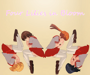 4 Lilien in Blüte