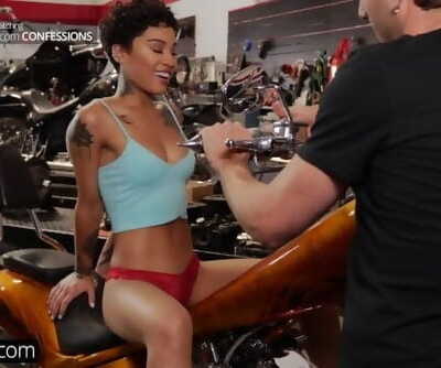 BANG Confessions: Babe Gold Trembles as she Cums on a Revving Motorcycle
