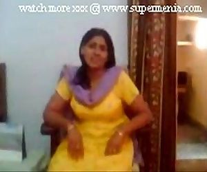 Indian punjabi aunty showcasing knockers to young lover -..