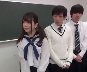 Tiny Japanese Teenage Group-fucked At SchoolNozomi Arimura..