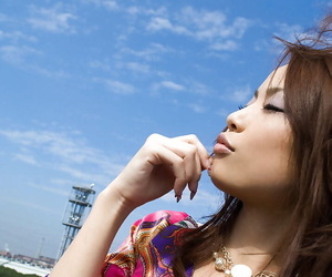 Caliente a tope Asiático adolescente Risa Kasumi exponer su gorgeous..