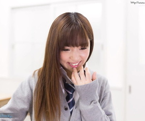 Petite Japanese schoolgirl caught wanking in class sucks..