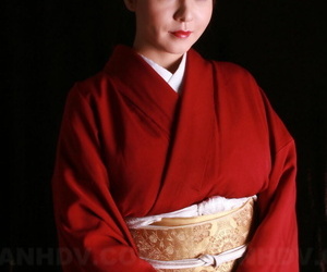 Japanese model Yuki Tsukamoto fondles her stiff boobs as..