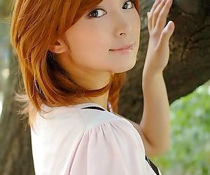 Redhead japanese karin showing her ass and titties - part..