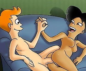 Cartoon mothers, housewifes and their cuckolds make porn