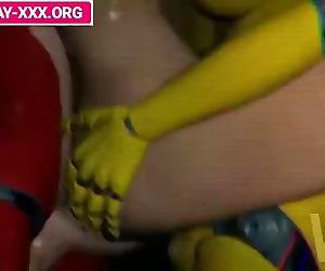 Hentai meisje geslacht met geel en red, gratis volwassenen spelletjes