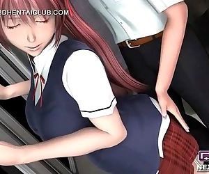 Anime Cô gái kìa Đưa bj trong những Tàu điện ngầm chia sẻ Ạ trong hôn 5 anh min