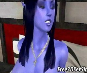 Foxy 3d Dessin animé avatar Alien arriver baisée Dur 4 min
