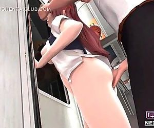 3d hentai babe fucking cocks in the subway - 5 min