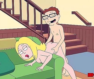 Cartoon Americana pai chegando Sexo com quente russo teen Anime Hentai papai fode filha overnight! 5 min