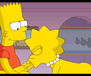 Lisa Simpson blowing her brother