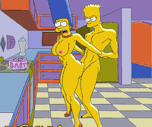 Bart and Marge Simpson..