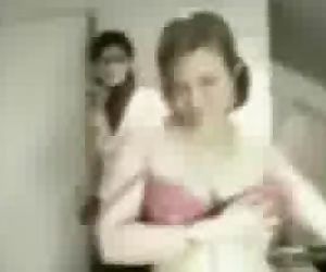 Girl caught stripping by mom