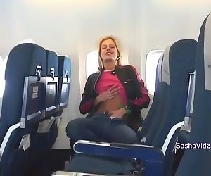 lésbicas Piscando no um avião