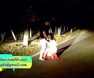 Pranya getting fucked on running road with Police Sirens behind 2 min HD