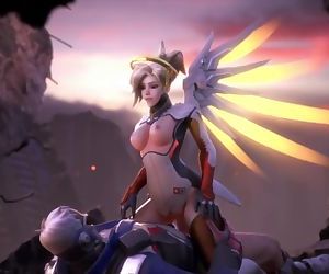 - Mercy riding Soldier76 -..