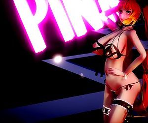 3D MMD Suika Ibuki - Pink Cat