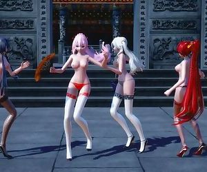 3D MMD Chinese and Japanese Girls..