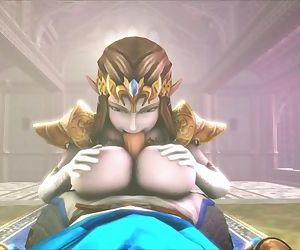 Big-Titted Slut Zelda Titfucks..