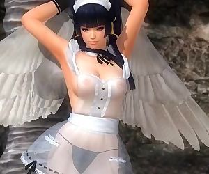 Dead or Alive 5 1.09 - Nyotengu Pole Dance on the Beach w/ Sexy Outfits #1