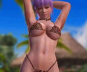 Dead or Alive 5 1.09BH - Ayanes Stretch on the Beach 2 w/ Sexy Outfits