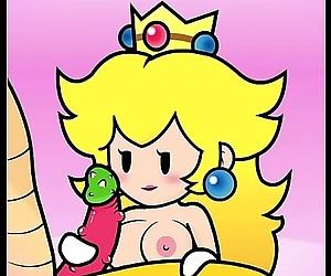 Paper Mario: Princess Peach Gives Bowser A Handjob 17 min HD