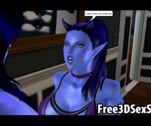 Horny 3D cartoon avatar aliens doing the nasty - 5 min