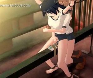 Tied up hentai girl gets cunt vibed hard - 5 min