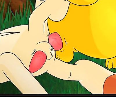 Pikachu M - Meowth M pokemon yiff