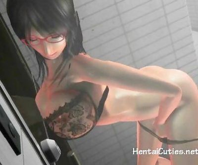 Anime teen in sexy lingerie masturbating - 5 min