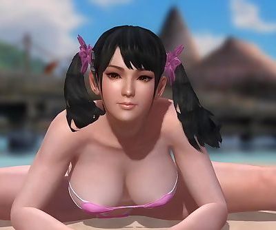 Dead or Alive 5 1.09BH - Momijis Stretch on the Beach 2 w/ Sexy Outfits