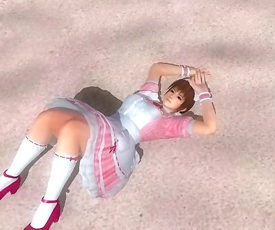 Dead or alive 5 Kasumi hot maid in miniskirt upskirt panty & butt flashing!