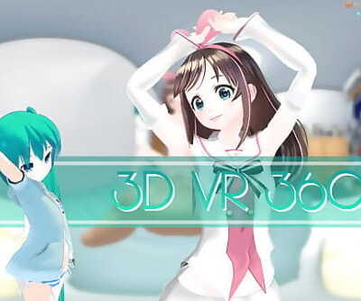 3D 4K VR 360 and 3D - Rear KizunaAI while Mimiku waiting !
