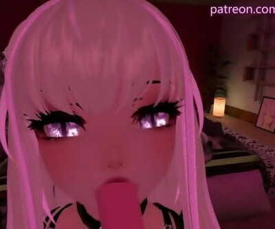 Beautiful POV Blowjob in VRchat - with Lewd Moaning and ASMR Noises