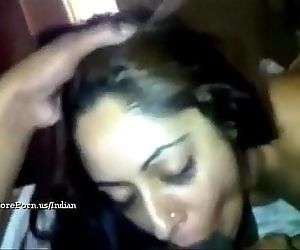 Desi beauty blowing a cock -..