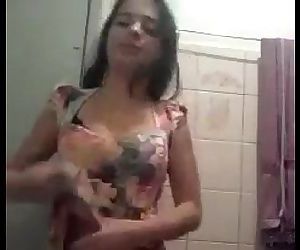 Desi Teen record herself for..
